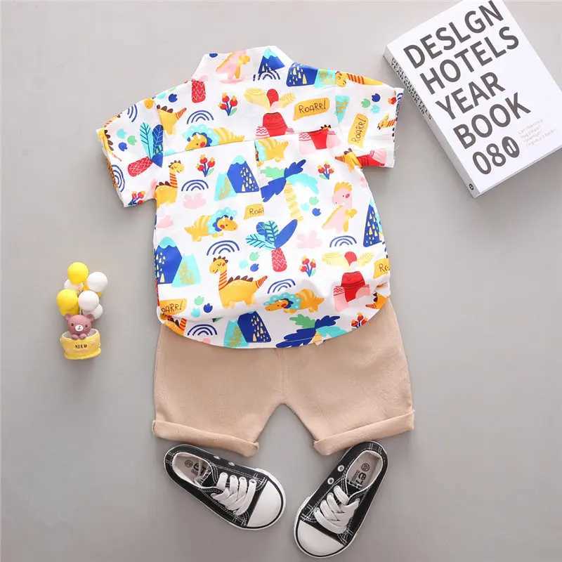 Clothing Sets New Children Casual Clothes Suit New Summer Kids Boys Girls Printe Shirt Shorts 2Pcs/Set Baby Toddler Clothing Infant 0-4 YEARS H241214