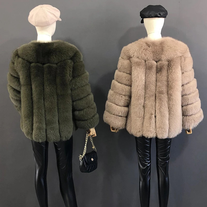 Autumn And Winter Mid Length Natural Fox Fur Coat Women Fashionable Jacket The Most Real Female Clothing 241211