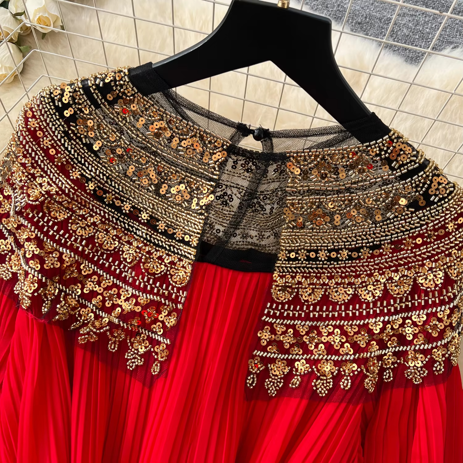 Runway Women Dresses Pleated Sequins Bling Dress Women Long Sleeve Party Dresses O Neck Side Slit Evening Vestidos With Back Zipper Dropship