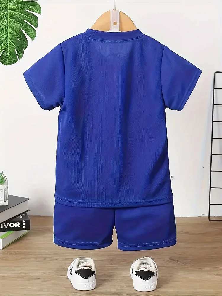 Clothing Sets Summer Baby Boy Clothes Set Kid Girls Breathable Letter Printed T-shirts And Shorts Suit Children Top Bottom Outfits Tracksuits H241214