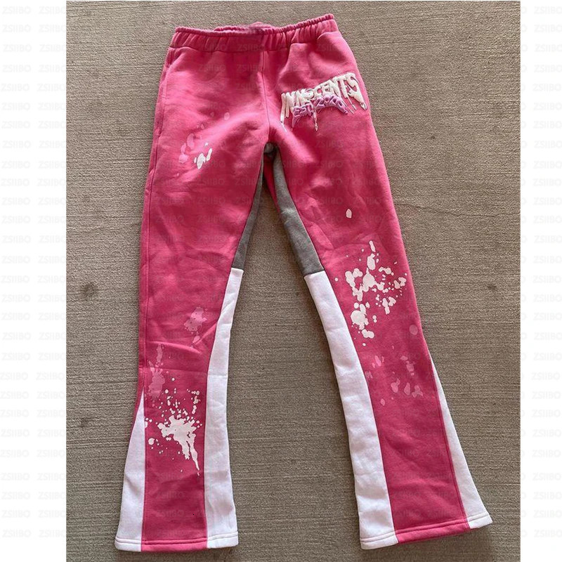 Y2k Pants Men Loose Print Trousers Casual Sweatpants Mid Waist Sporty Female Clothes Streetwear Hip Hop Vintage Flared Pants 241214