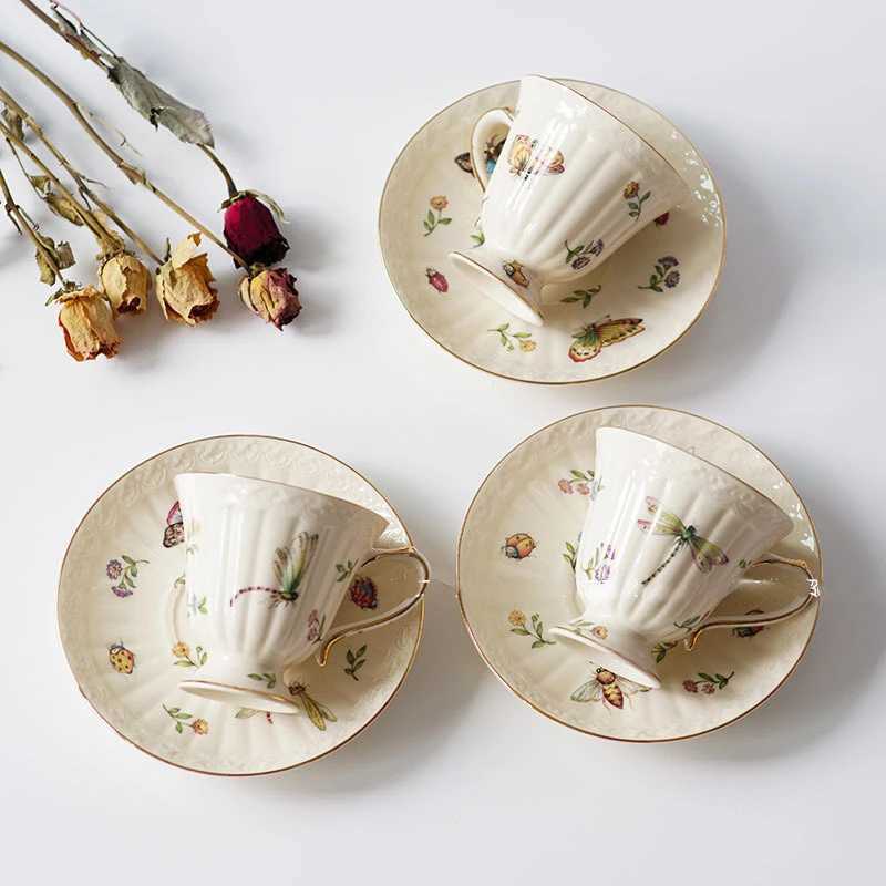 British European French ceramic coffee cup and cutlery set afternoon tea pot dessert tea pot coffee cup kitchen beverage Y241214