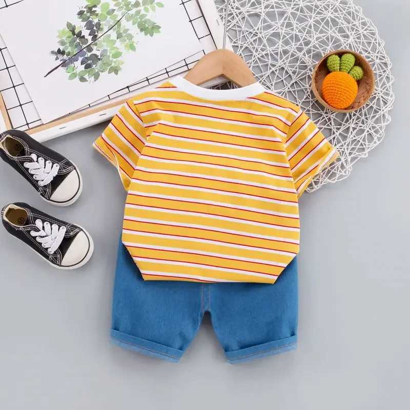 Clothing Sets Summer Children Boys Clothing Kids Cartoon T-Shirt Shorts 2Pcs/Set Toddler Leisure Sport Suits Baby Cotton Tracksuits 0-5 Years H241214
