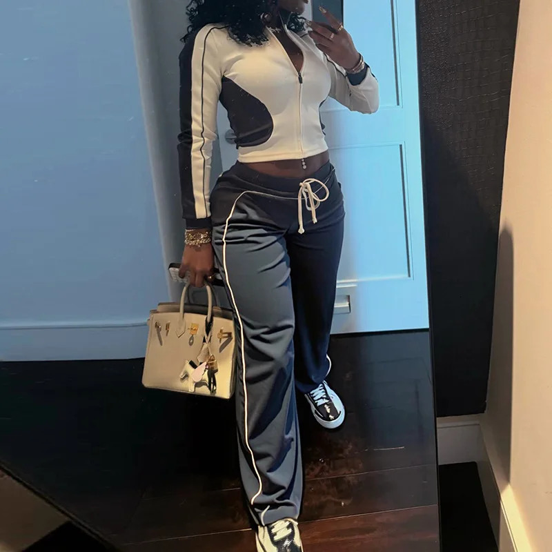 Autumn Joggers 2 Piece Pant Set Outfits Women Winter Tracksuits Y2K Streetwear Clothes Sexy Sweatsuits Two Sets 241209