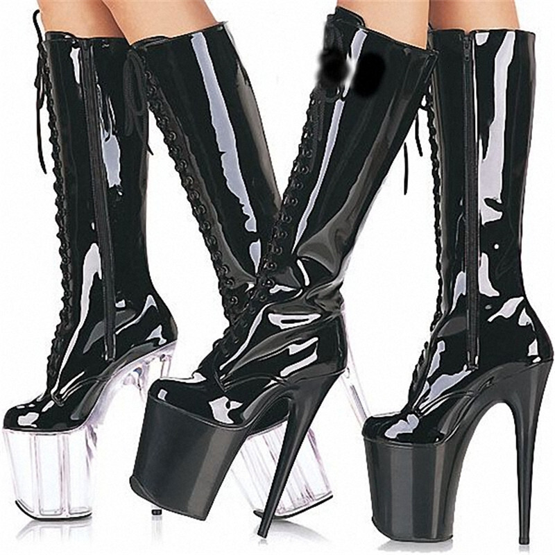 Nightclub Stage Pole Dance 20Cm High Boots.Princess Thick - Soled Waterproof Platform With Sexy Dancing Shoes