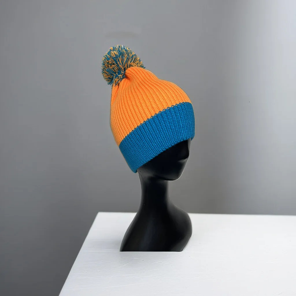 serve knitted hat womens autumn and winter warm candy color flip cover womens fashion skeleton bean wholesale 241211