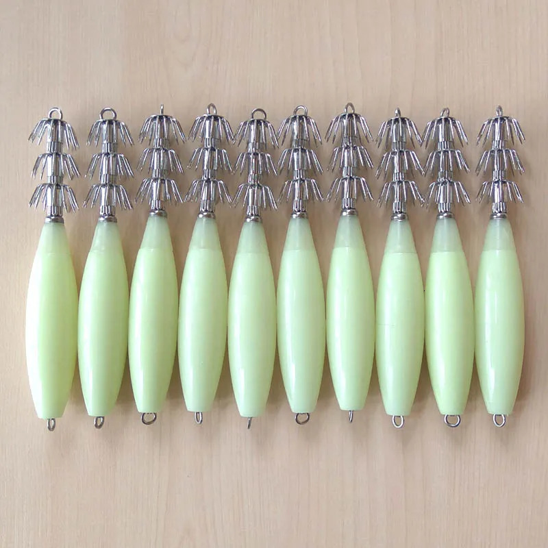 Luminous 17g/33g/45g/55g/65g/72g Octopus jig Glow in Dark Squid Jigs Hard fishing lure sharp fishing hook 241214
