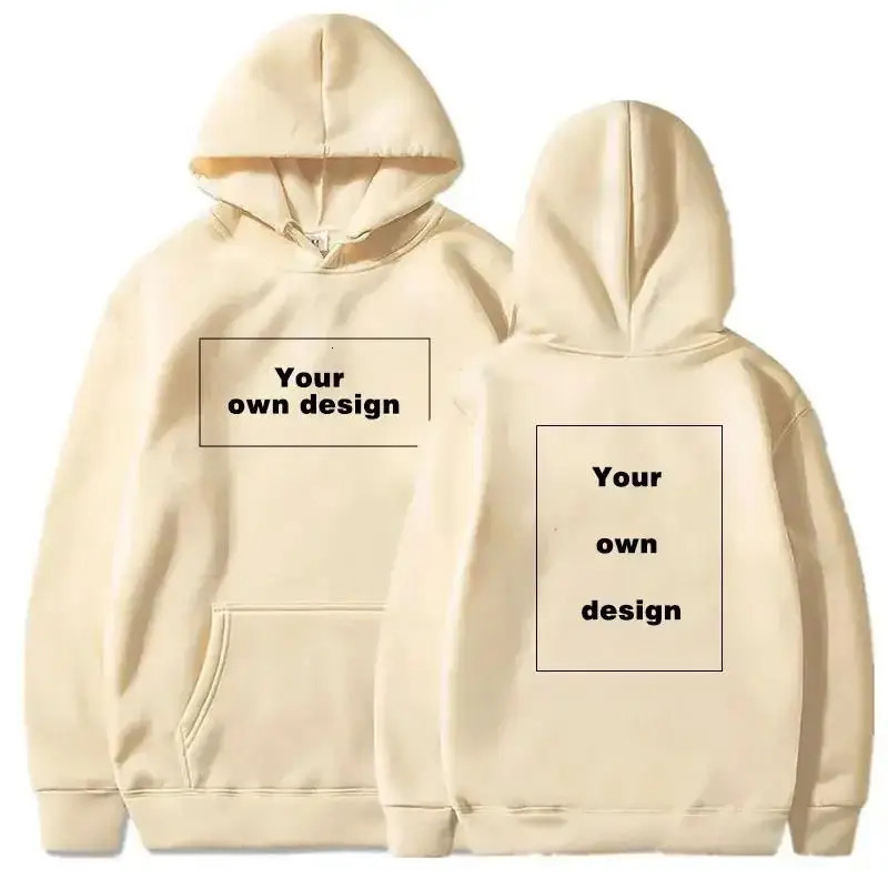 Customized personalized hooded sweatshirt for autumn warmth and comfort unisex casual style custom printed text DIY fashion 241214