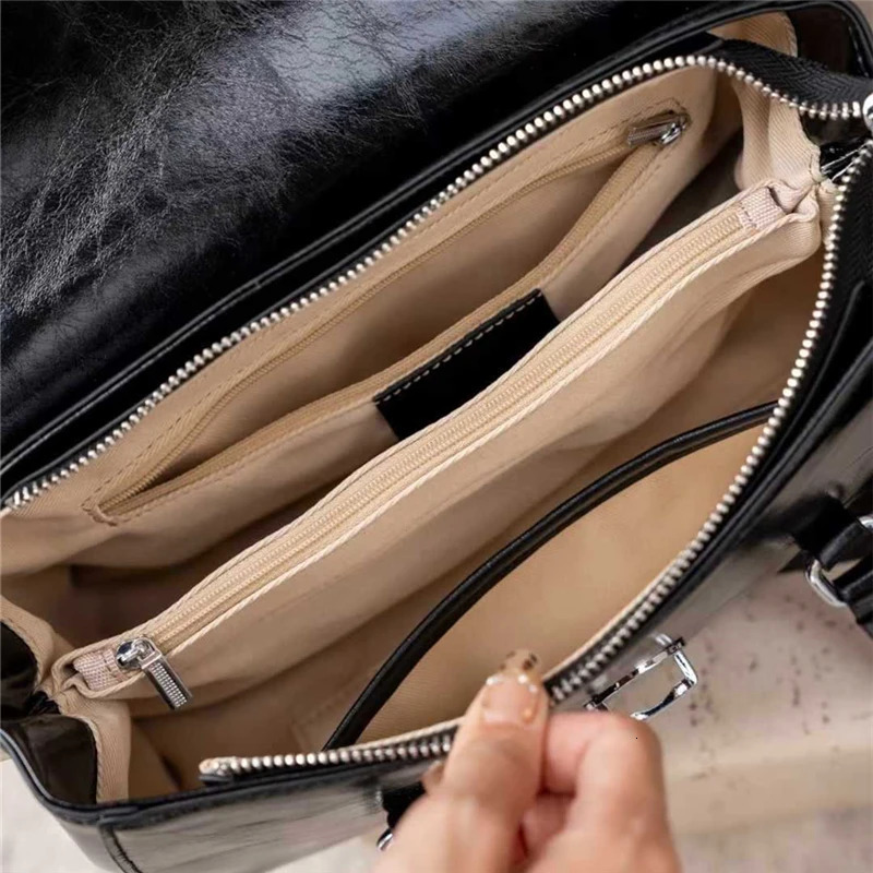 Burminsa genuine leather underwear shoulder bag womens 2025 trend cross body wallet long handle handbag womens handbag 241213