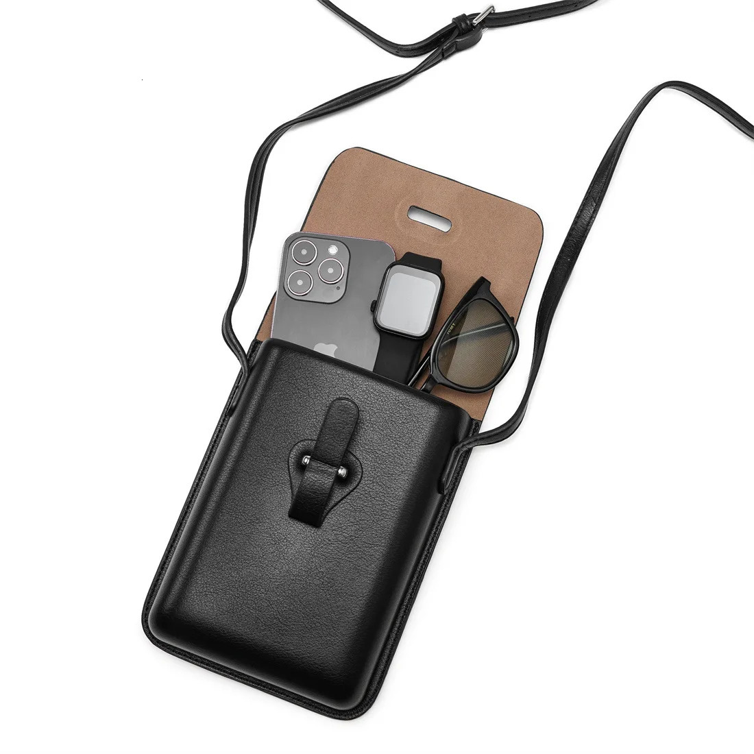 Mini Men Crossbody Fashion Male Shoulder Bags Leather Man Phone Bag