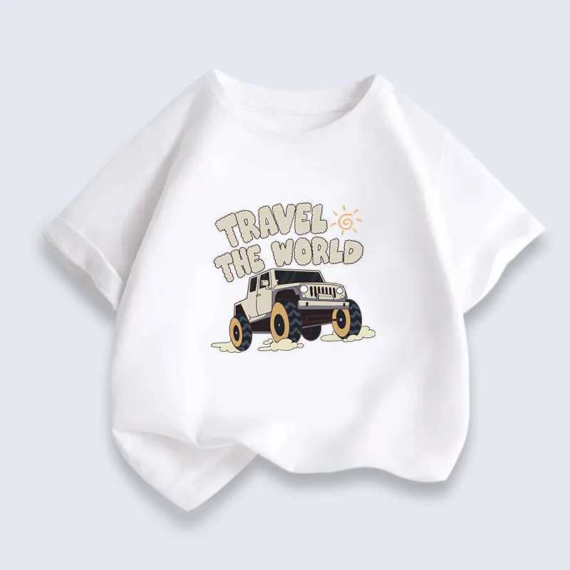 Clothing Sets Summer Baby Boy Clothes Set Children Girls Letter Jeep Printed T-shirts and Shorts Suit Kid Short Sleeve Top Bottom 2pcs Outfits H241214