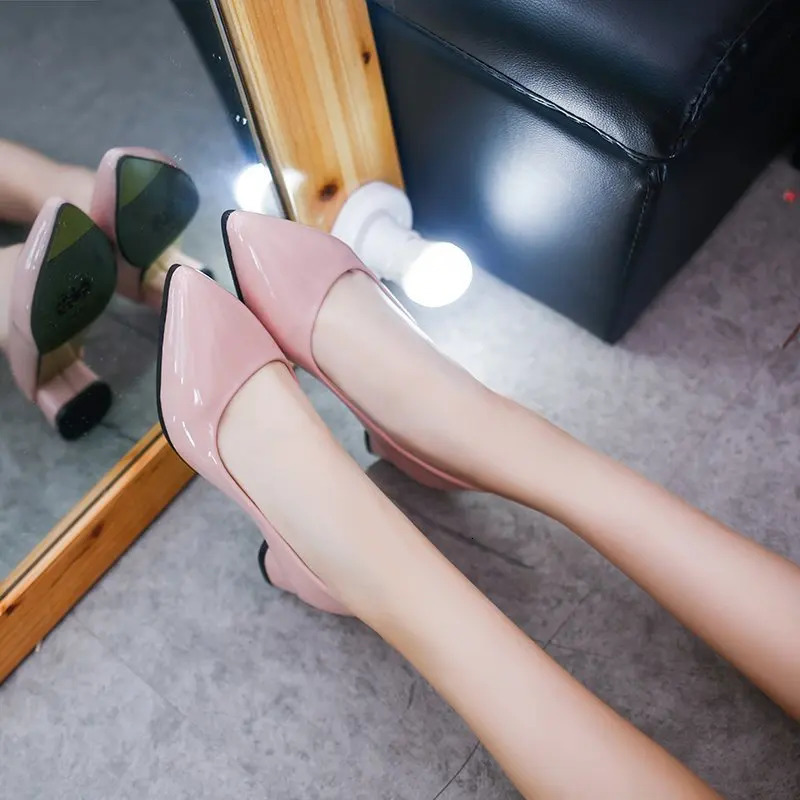 Spring and Autumn Seasonal Highlights Shallow Mouth Single Shoes Soft Leather Professional Retro Edition High Heels Womens Shoes 241213
