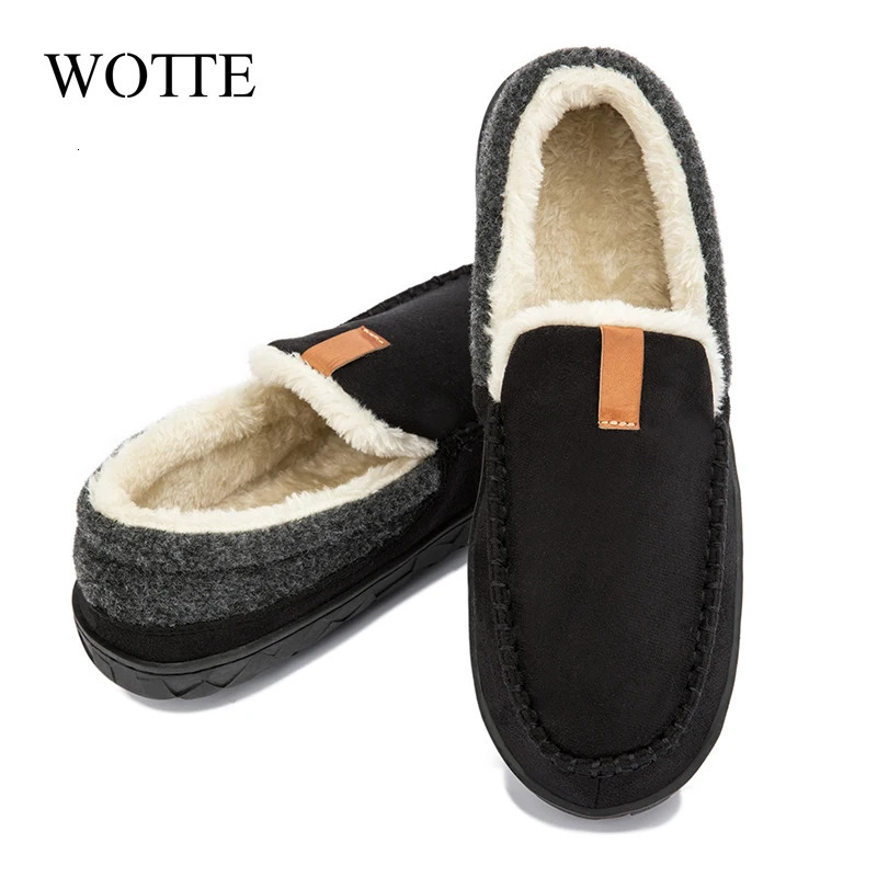 Winter Mens Slippers House Shoes Trend Warm Ankle Boots Man Cotton Male Felt Slipper Moccasin Room Footwear 241214