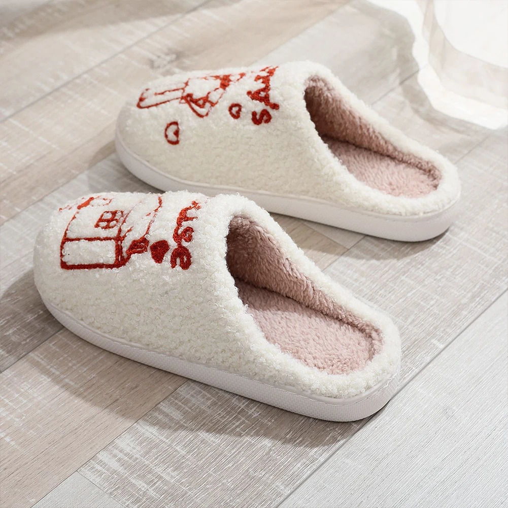 Harrys House Slippers Plush Couple Comfortable Fuzzy Indoor Soft Fluffy Closed Toe Slides for Autumn Winter 241214