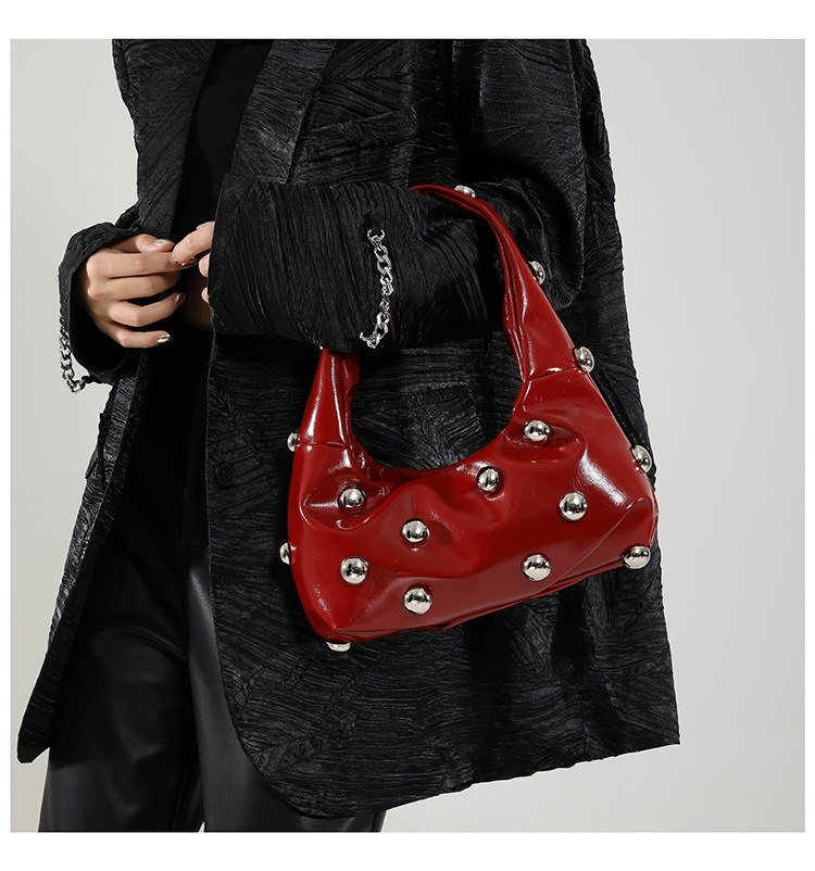 Basic Casual New Fashion Designer Multifunctional Rivet Bag Women's High-end Shoulder Bag Wallet Passport Bag