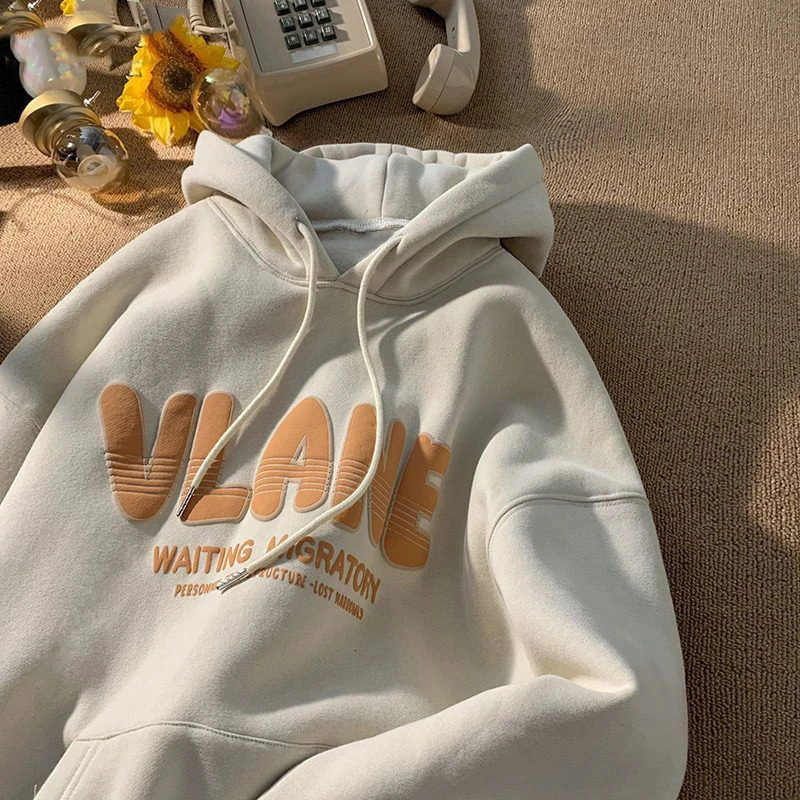 100% pure cotton mens heavy-duty hoodie sportswear Y2k letter printing loose pull Harajuku streetwear American hoodie 241214