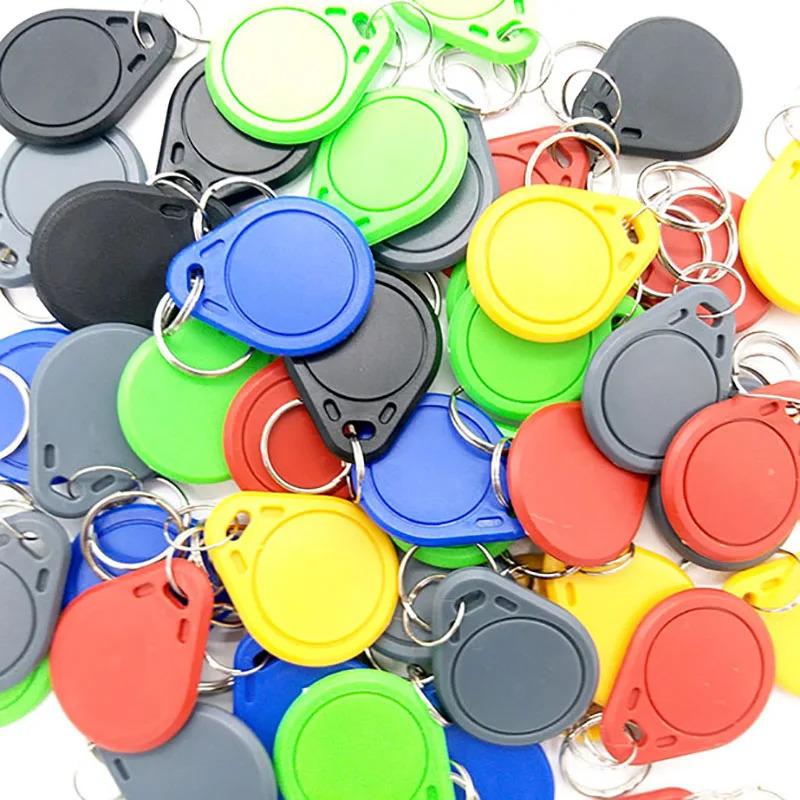 100pcs UID RFID tag keyfob for 13.56MHz Writable Block 0 HF ISO14443A for card replication 241209
