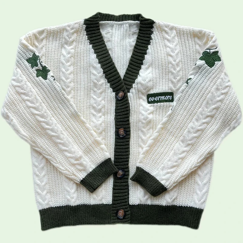 Autumn Winter Christmas Tree Knitted Cardigans women Casual Long Sleeve Star Embroidery Sweater 241214