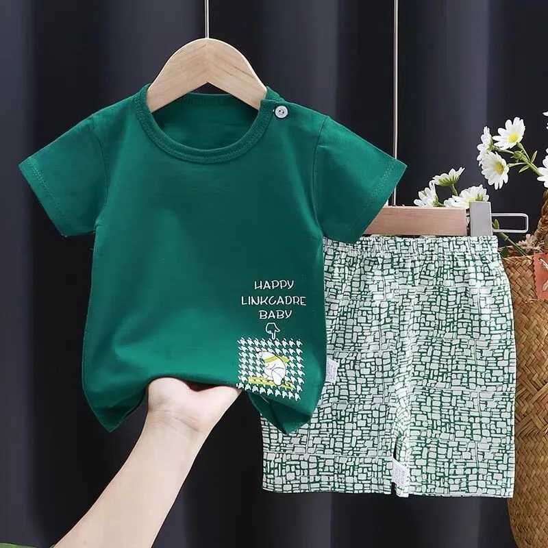 Clothing Sets Casual Fashion Tshirt+Shorts 2 Piece/Set For Boys Child Crewneck Tops Hot Selling Summer Clothes Baby Short Sleeve Tracksuits H241214
