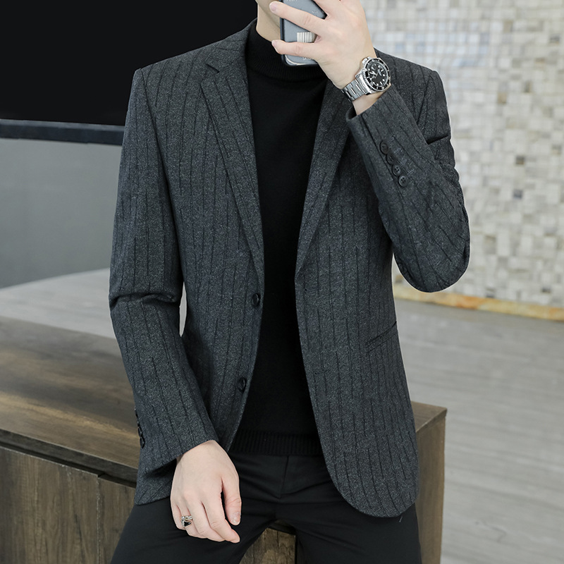 M1215Young men's business casual single suit jacket men's autumn and winter new small suit