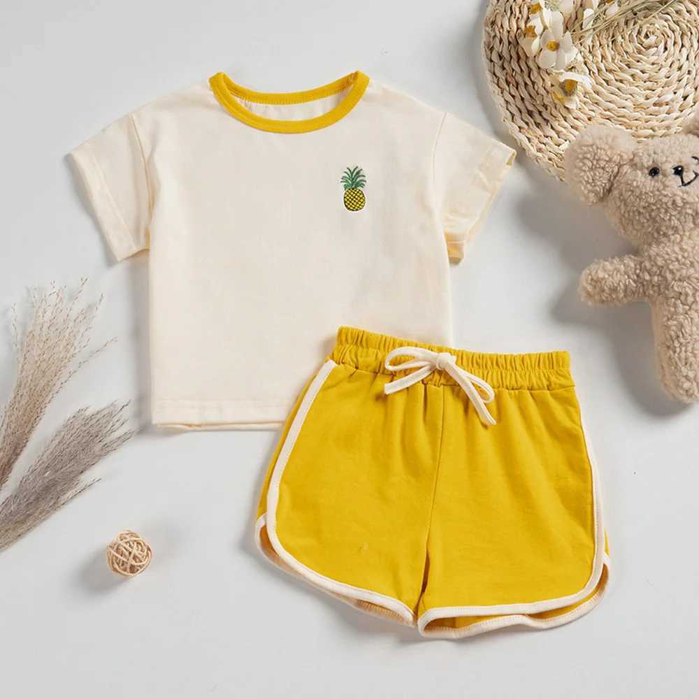 Clothing Sets Summer Baby Clothes Sets Short Sleeve T-shirts and Pants 2pcs Boys and Girls Suits Cotton Outfits H241214