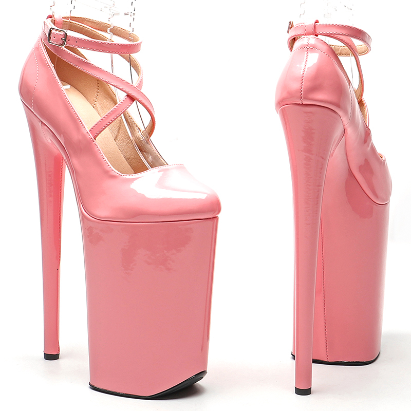 Leecabe 26Cm/10Inches Patent Upper Sexy Exotic High Heel Platform Party Sandals Pole Dance Shoes