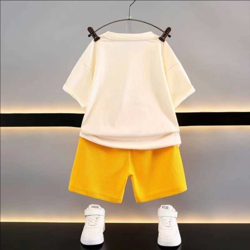Clothing Sets Summer Baby Boy Cotton Clothes Set Cartoon Printed T-Shirts And Shorts 2 Pieces Suit Kid Casual Top Bottom Outfits Tracksuits H241214