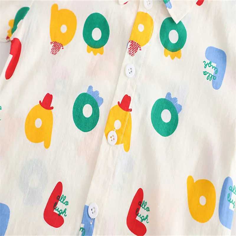 Clothing Sets New Summer Children Suit New Kid Boy Girl Full Print Top Shirt Shorts 2Pcs/Set Baby Toddler Clothing Infant Sportswear 0-5 Years H241214
