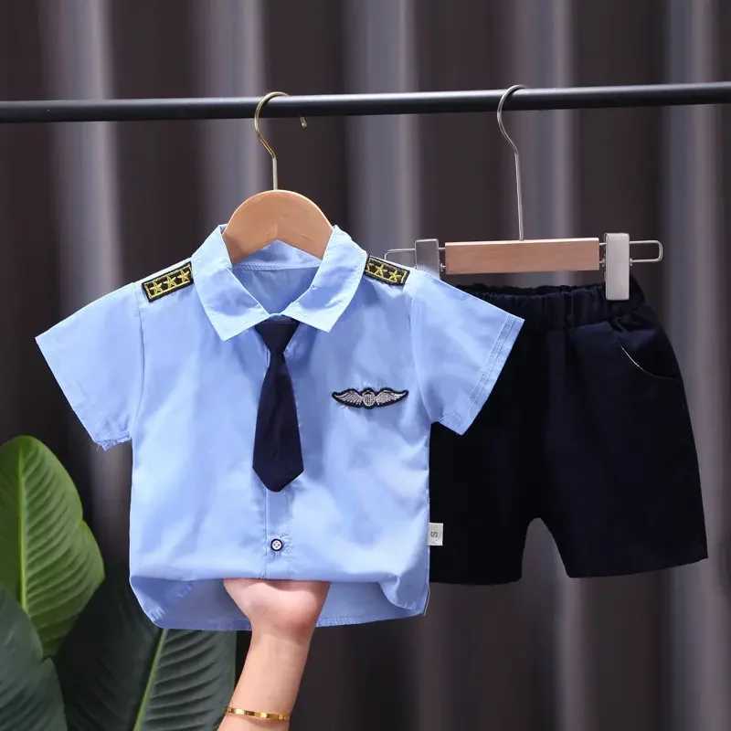 Clothing Sets New Summer Children Baby Girls Boys Clothes Infant T Shirt Shorts 2pcs/Set Kids Cotton Causal Toddler Costume 1 2 3 4 YEARS H241214