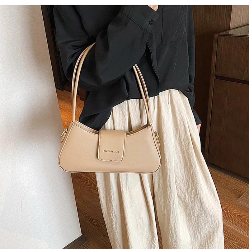 Fashionable red single shoulder womens underwear bag with French texture PU leather cross body bag fully matched handbag for spring and summer 2025 24