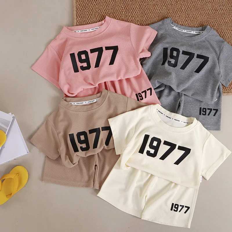 Clothing Sets Kids Short Sleeve Suits Summer Clothing Boys Trendy Sports Casual Round Neck Tops+Short 2 Piece/Set New Baby Tracksuits H241214
