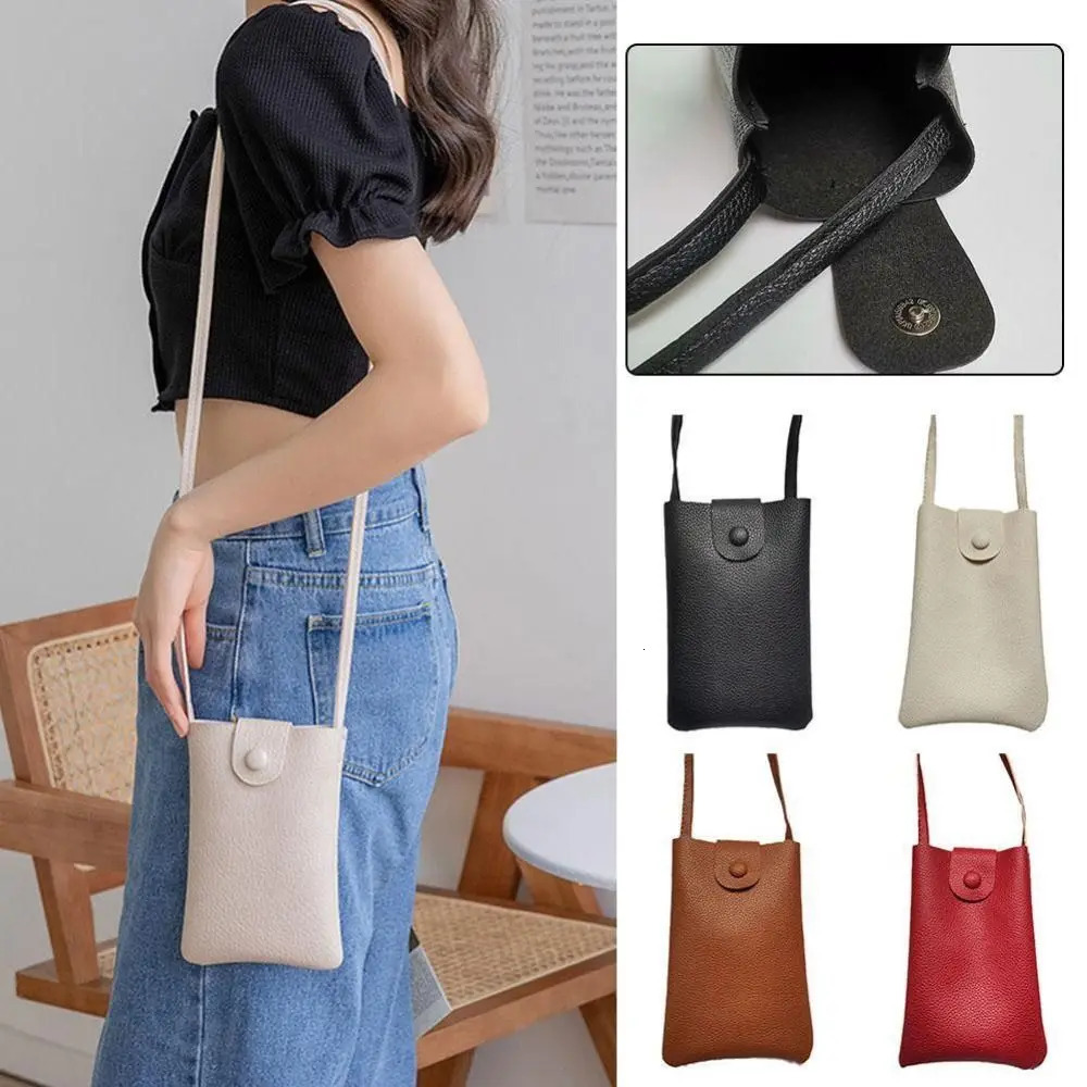 PU Leather Summer Shoulder Bag Wallet Solid Color Mobile Messenger Bag Large Capacity Mini Womens Handbag 241213