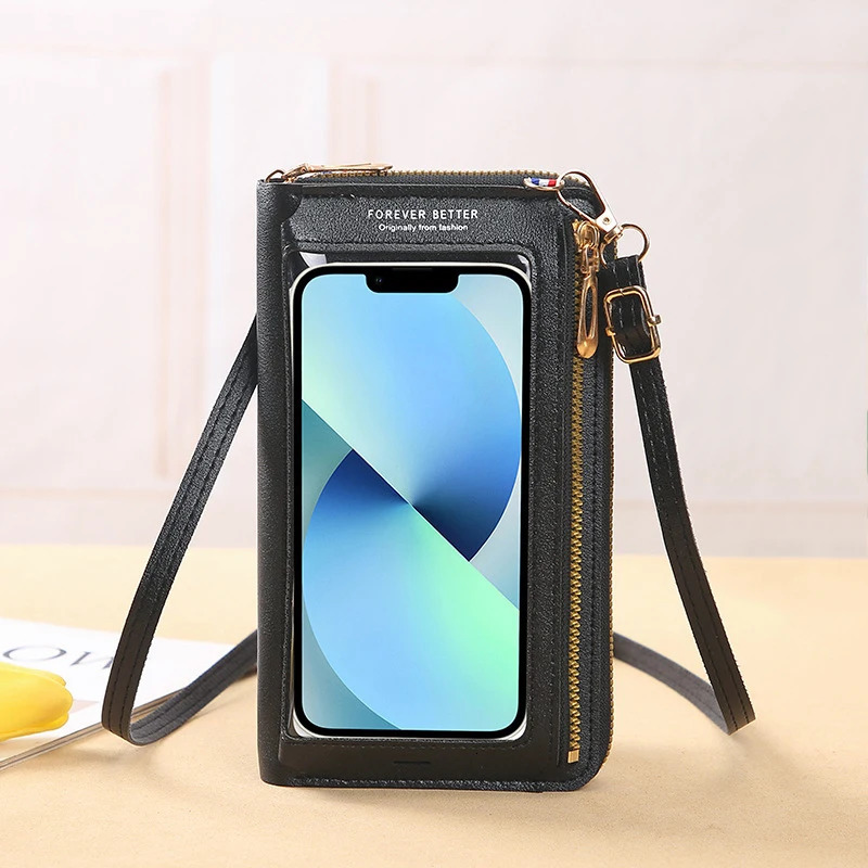 Womens cross bag touch screen mobile wallet fashion shoulder bag mobile mini wallet card holder womens handbag 241213