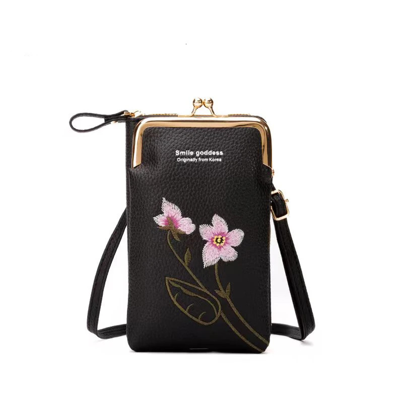 Womens handbag mobile wallet shoulder bag womens womens wallet clutch PU leather cross body bag 241213