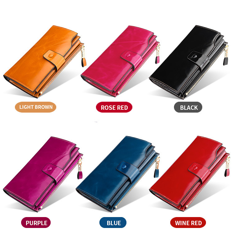 New Unisex Designer Leather Long Wallet With RFID Anti-theft Brush And Multiple Card Slots Women's Handbag Casual Outdoor Handbag