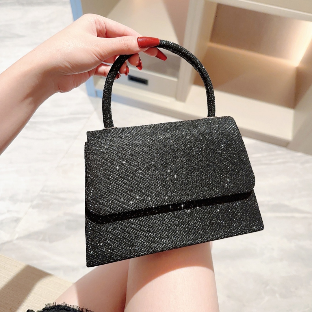 New shiny silk evening bag for women elegant and fashionable banquet handbag chain shoulder bag wallet designer women s handbag trendy shoulder bag ba