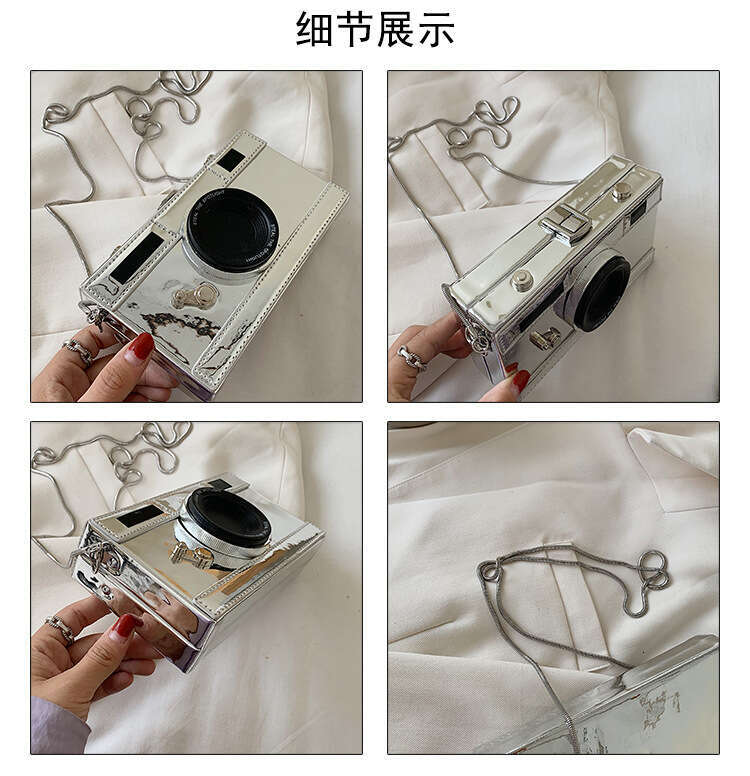 Crossbody women's wholesale niche design retro camera ins trendy chain small square box bag 2024 new casual versatile fashion clothing