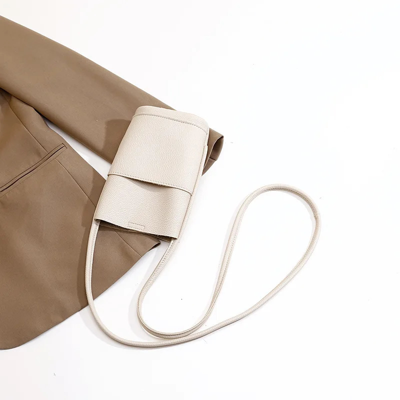 High quality soft Pu leather womens mobile phone bag portable ten font small pocket fashion version shopping mobile phone bag 241213