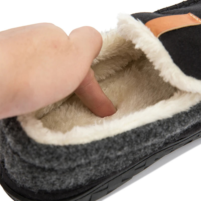 Winter Mens Slippers House Shoes Trend Warm Ankle Boots Man Cotton Male Felt Slipper Moccasin Room Footwear 241214