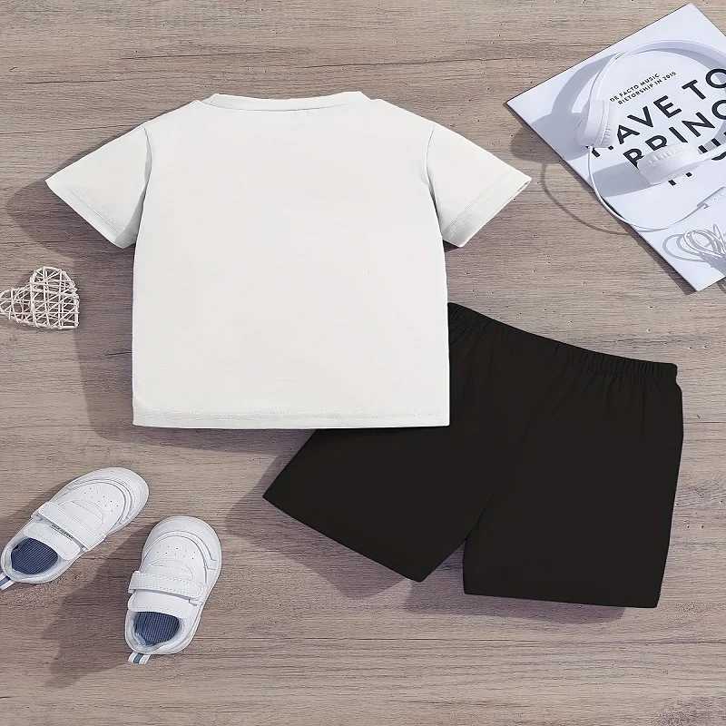 Clothing Sets Summer Baby Clothes Set Children Boy Printed T-shirts and Shorts 2 Pieces Suit Kid Short Sleeve Top Bottom Outfits H241214