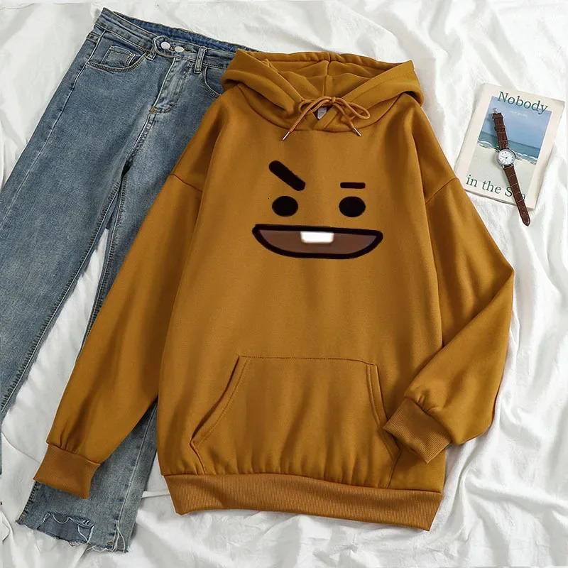 Korean KPOP Bangtan Band Members Color Expression Print Hoodies Women Harajuku Boy And Girls Hoodie Sport Casual Sweatshirt Tops 241214