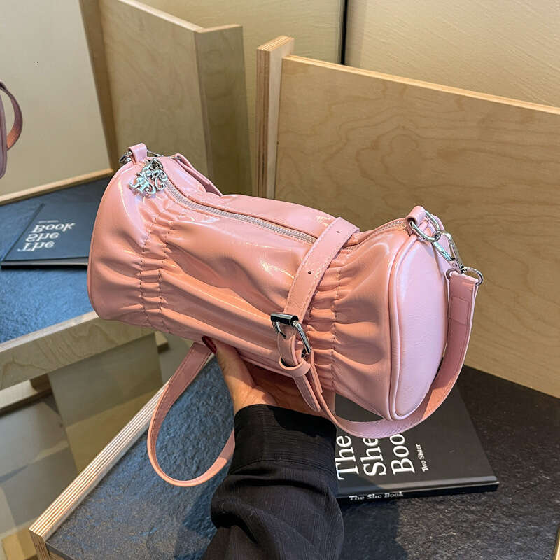 niche design crossbody female internet celebrity creative pleated candy shoulder large capacity pillow bag 2024 temperament versatile new trend clothi
