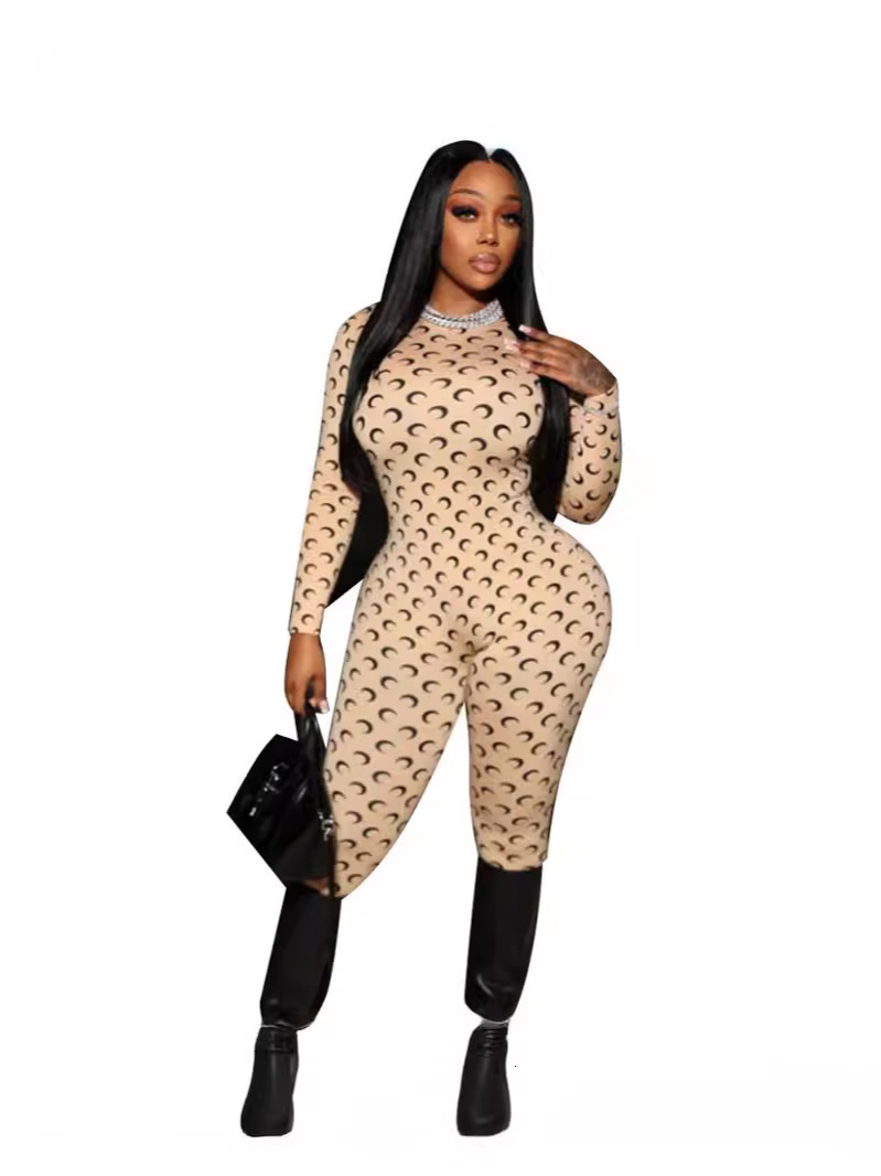 Women's Outdoor Sunscreen Diving Swimsuit Long Sleeve With Chest Pad Casual Fashion Printed One-Piece Trousers