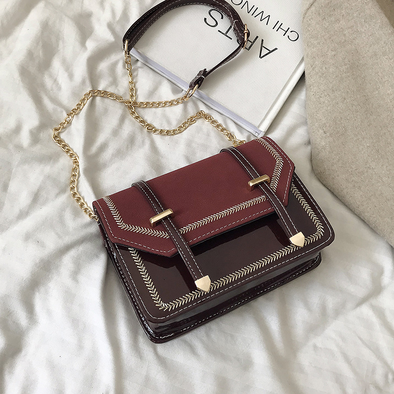 Female 2021 New Korean Fashion Chain Messenger Small Square Retro Simple Single Shoulder Bag