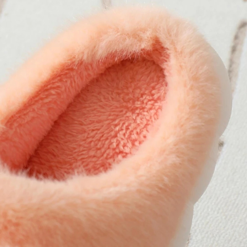 Winter Cute Rabbit Women Slippers Adults Indoor Cartoon Thick Soft Slides Girls Cotton Couples Warm Plush Shoes 241214