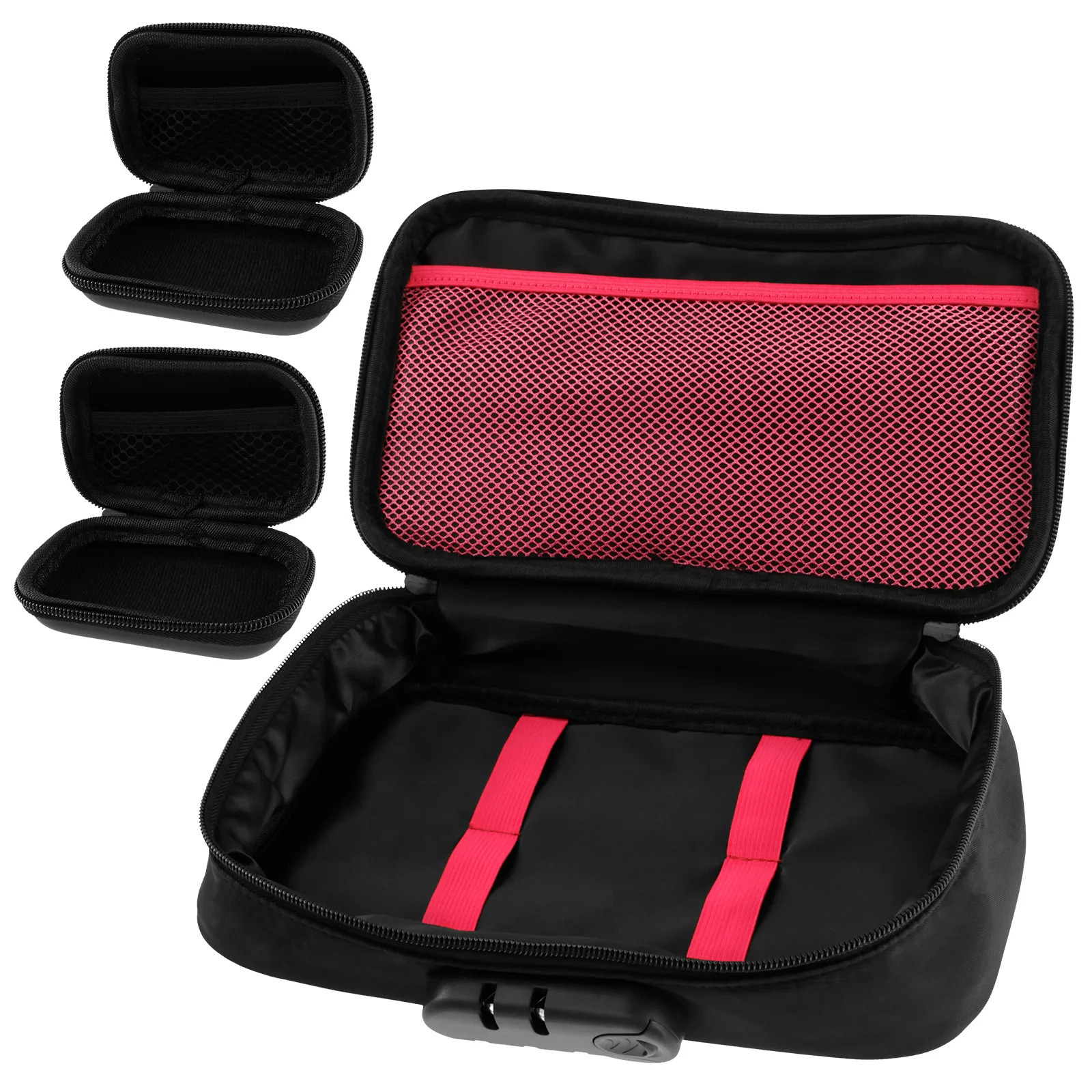 Lockable Toy Storage Bag Portable Locking Bag with Mini Zipper Box Lightweight Locking Organizer Bags Home Storage Organizer Bag 241214