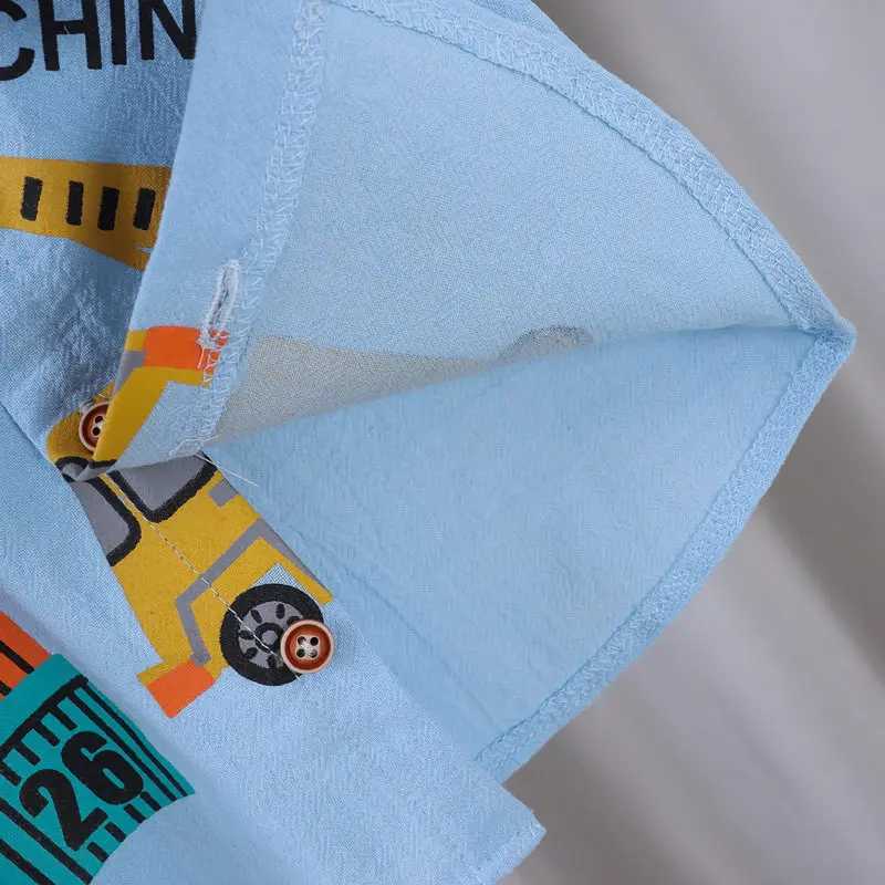 Clothing Sets Summer Casual Newborn Baby Boy Toddler Causal Clothes Cartoon Car Shirt Tops Pants 2Pcs/sets Cotton Kids Outfits Clothing Suit H241214