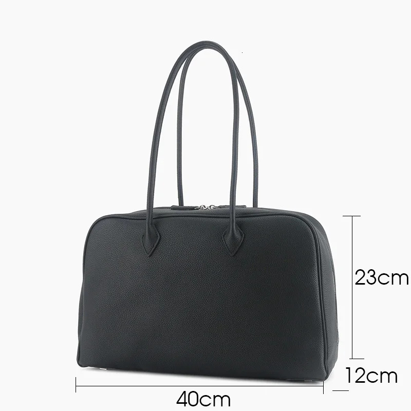 Donna in Top Denim Leather Womens Bag Large Capacity Casual Shoulder Bag Soft Fashion 241212