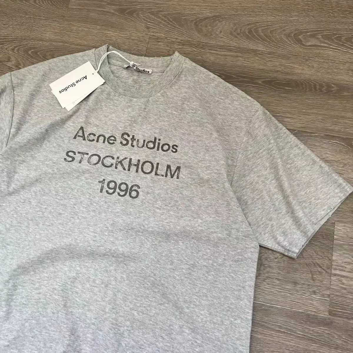 Men's T-Shirts ASStockholm American Casual 1996 SMS cleaning destroyed crew members with loose necks men and women T241210