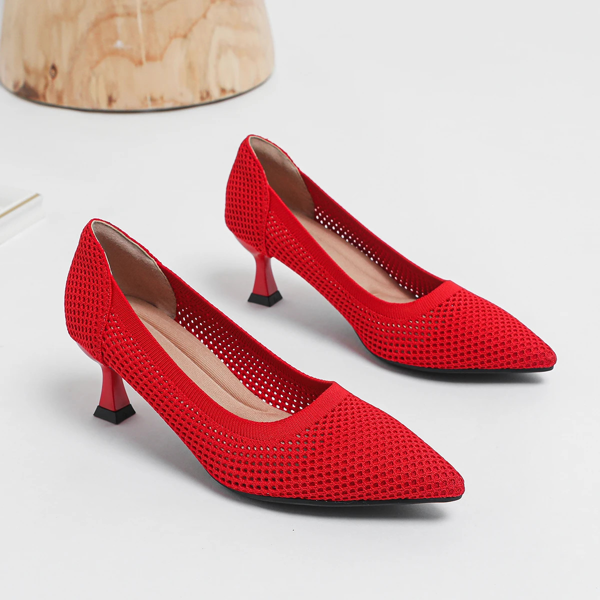 womens high heels with mesh holes for breathability height 6cm standard EUR please purchase according to foot length 241213